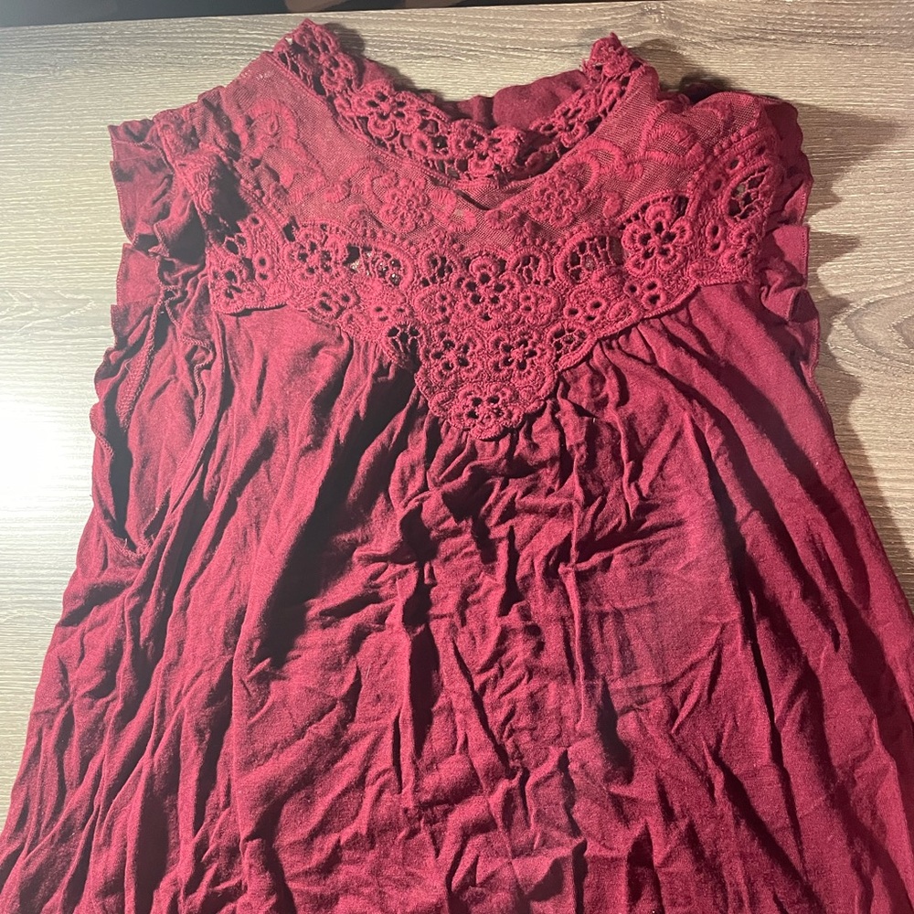 Maroon halter tank top